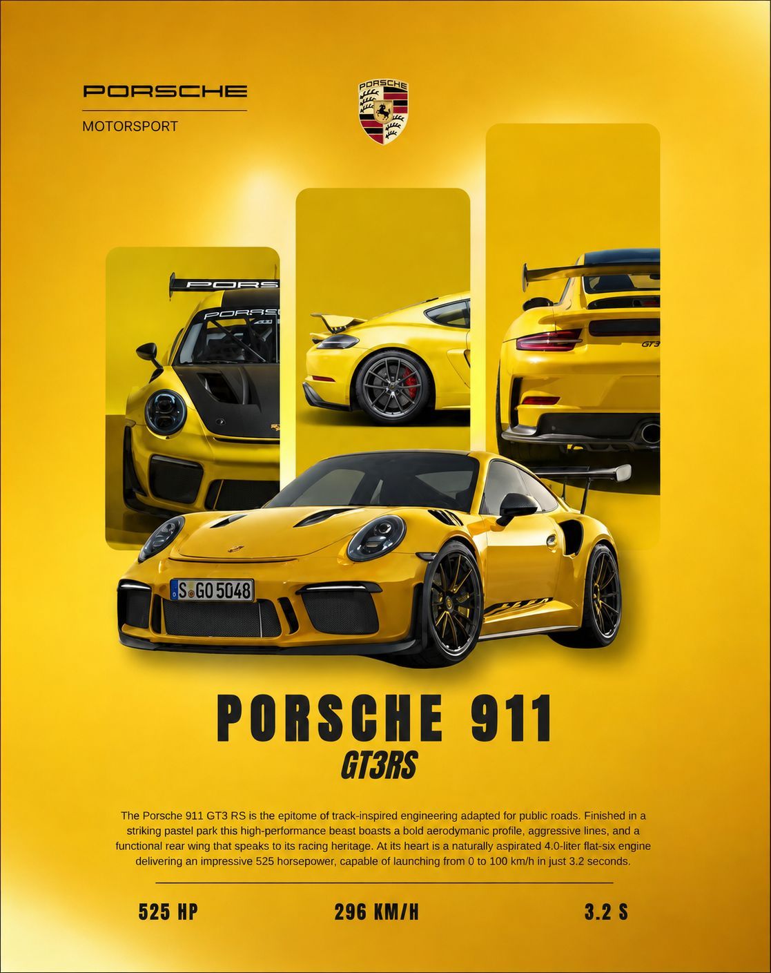 پوستر ماشین PORSCHE